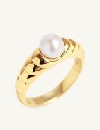 Sparkling Moon & Star Stud Ring